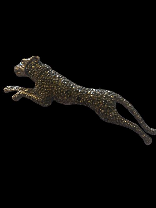 ART DECO SILVER AND MARCASITE BROOCH - ADDITIONAL PHOTO 1