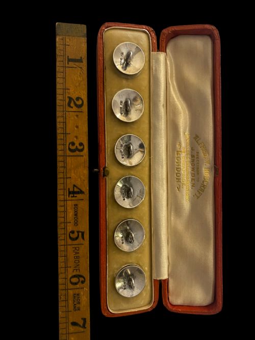 ANTIQUE SILVER ENAMELLED BUTTONS - ADDITIONAL PHOTO 2