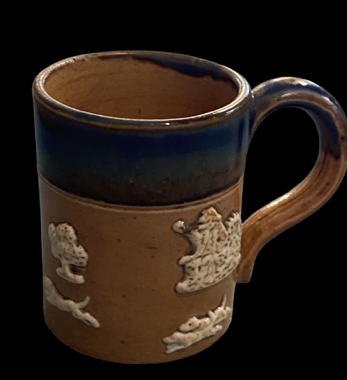 ANTIQUE MINIATURE DOULTON HARVEST WARE TANKARD - ADDITIONAL PHOTO 1