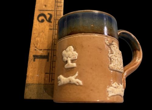 ANTIQUE MINIATURE DOULTON HARVEST WARE TANKARD - ADDITIONAL PHOTO 2
