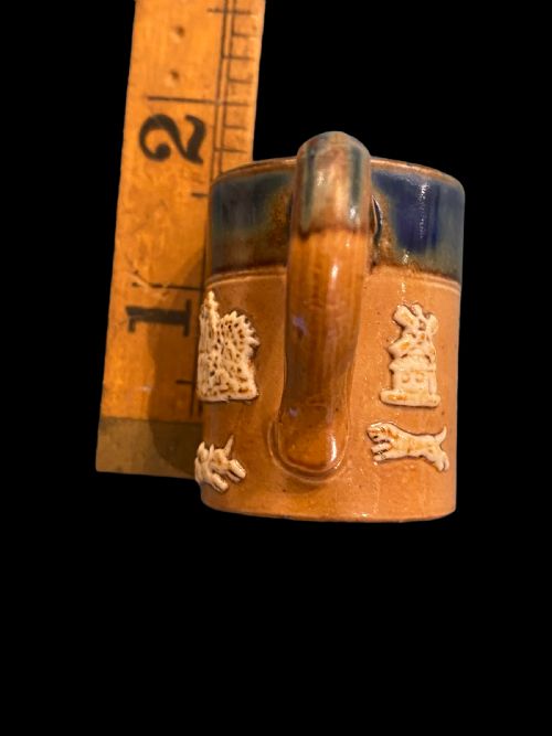 ANTIQUE MINIATURE DOULTON HARVEST WARE TANKARD - ADDITIONAL PHOTO 3