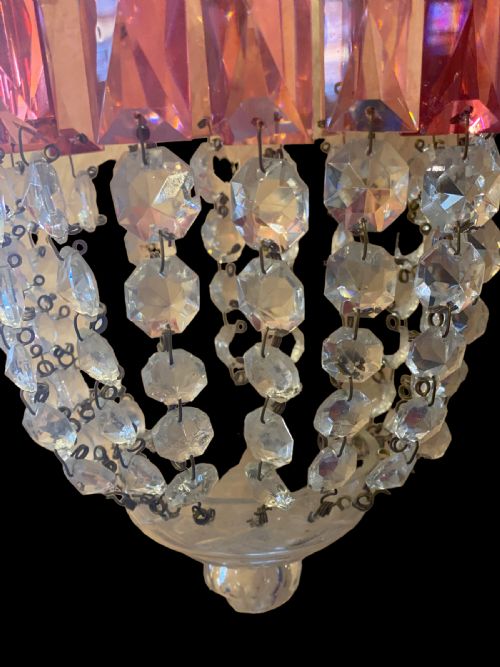 ANTIQUE ENGLISH BASKET CHANDELIER - ADDITIONAL PHOTO 2
