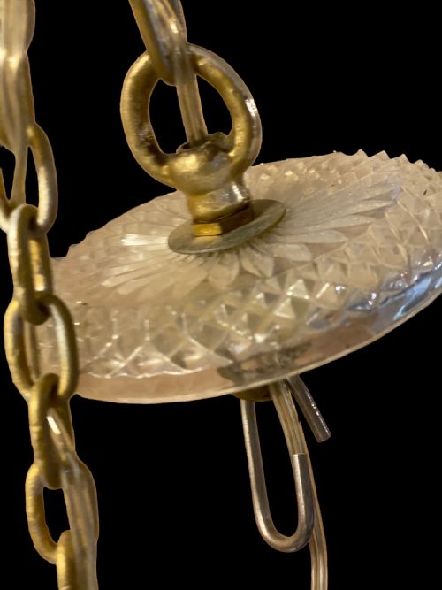 ANTIQUE ENGLISH BASKET CHANDELIER - ADDITIONAL PHOTO 3