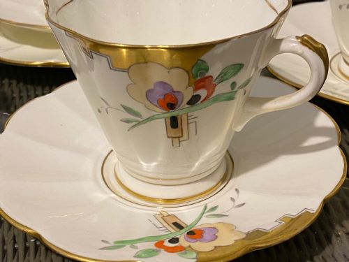 ART DECO TEASERVICE FOR EIGHT FINE BONE CHINA - ADDITIONAL PHOTO 3