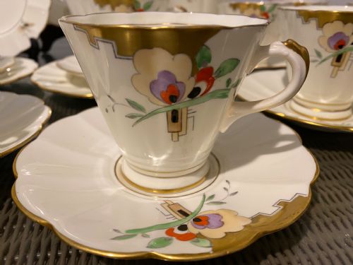 ART DECO TEASERVICE FOR EIGHT FINE BONE CHINA - ADDITIONAL PHOTO 6