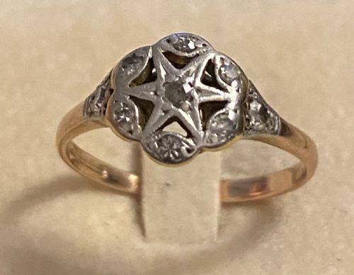 antique rose gold and diamond ring - CATEGORY: ANTIQUE JEWELLERY - DATED VICTORIAN