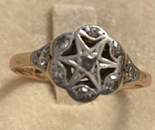 ANTIQUE ROSE GOLD AND DIAMOND RING - ADDITIONAL PHOTO 3