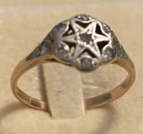 ANTIQUE ROSE GOLD AND DIAMOND RING - ADDITIONAL PHOTO 4