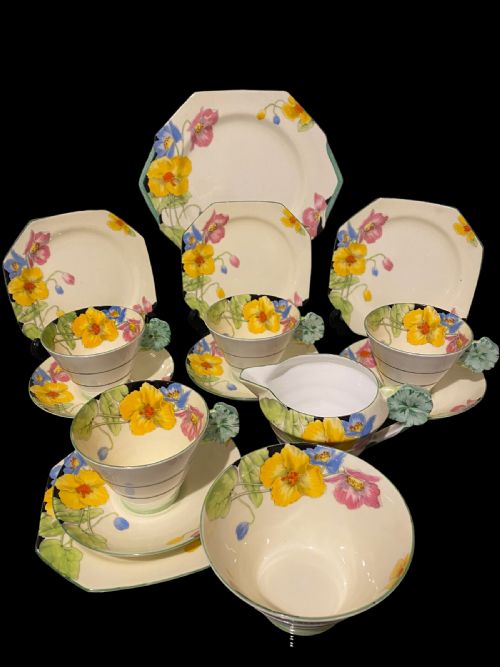 art deco teaset by paragon china - CATEGORY: ANTIQUE CERAMICS - DATED 1920