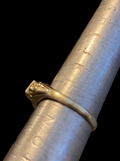 ART DECO DRESS RING TOURMALINE AND PEARL - ADDITIONAL PHOTO 1
