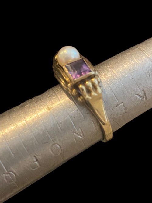 ART DECO GERMAN GOLD DRESS RING - ADDITIONAL PHOTO 2