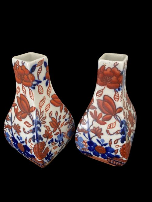 ANTIQUE PAIR OF MASONS IRONSTONE VASES - ADDITIONAL PHOTO 4