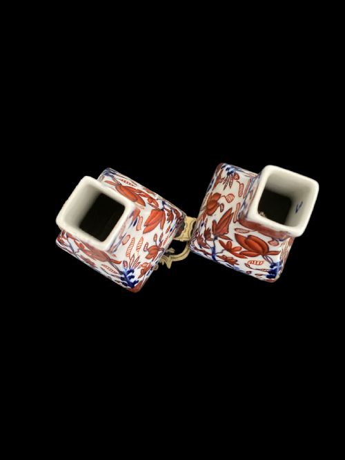ANTIQUE PAIR OF MASONS IRONSTONE VASES - ADDITIONAL PHOTO 5