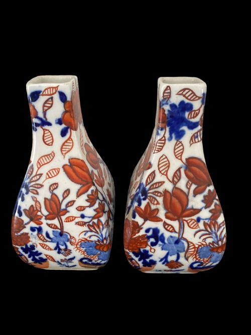 ANTIQUE PAIR OF MASONS IRONSTONE VASES - ADDITIONAL PHOTO 6