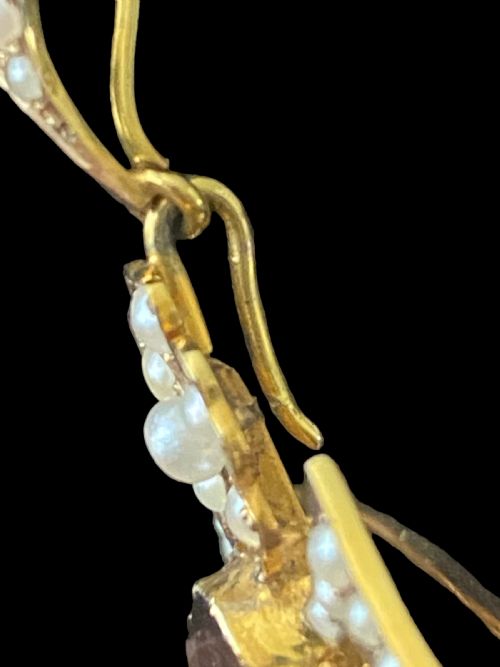 ANTIQUE ART NOUVEAU STYLE AMETHYST METAMORPHIC PENDANT AND BROOCH - ADDITIONAL PHOTO 4