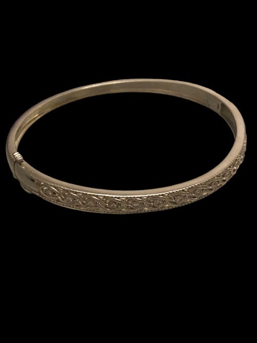 vintage silver and diamond bracelet - CATEGORY: ANTIQUE JEWELLERY - DATED 1960