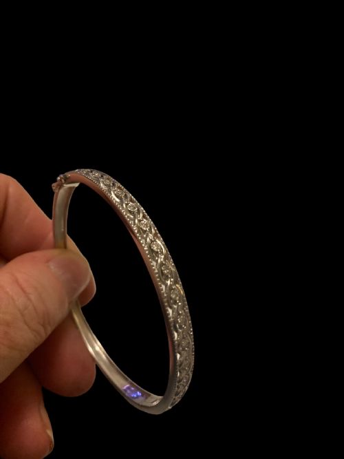 VINTAGE SILVER AND DIAMOND BRACELET - ADDITIONAL PHOTO 2