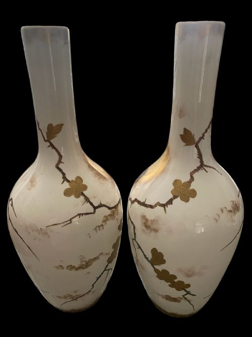 ANTIQUE PAIR OF FRANZ ANTON MEHLEM ROYAL BONN VASES - ADDITIONAL PHOTO 2