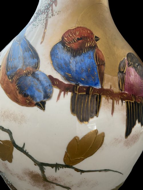 ANTIQUE PAIR OF FRANZ ANTON MEHLEM ROYAL BONN VASES - ADDITIONAL PHOTO 3