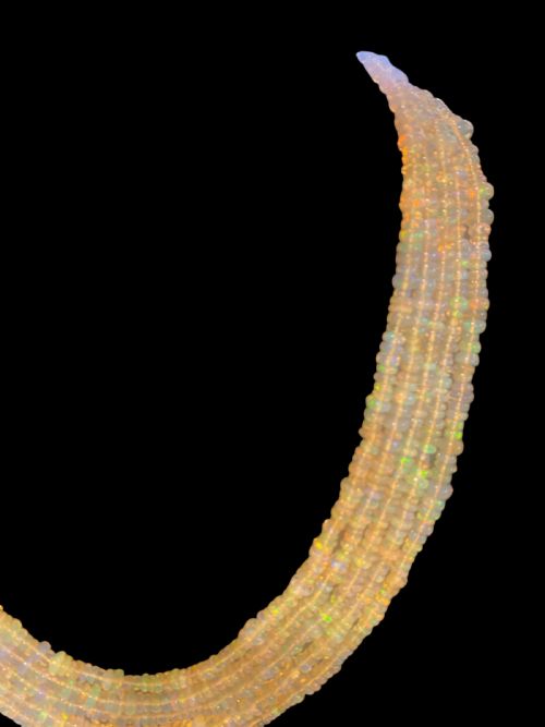 GRADUATED OPAL GOLD AND DIAMOND NECKLACE - ADDITIONAL PHOTO 3