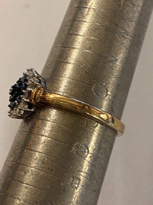 TOPAZ AND DIAMOND GOLD RING - ADDITIONAL PHOTO 1