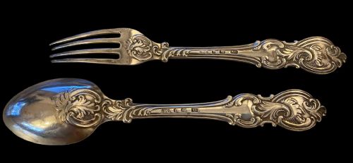 VICTORIAN CHILDREN'S SILVER SPOON AND FORK - ADDITIONAL PHOTO 3