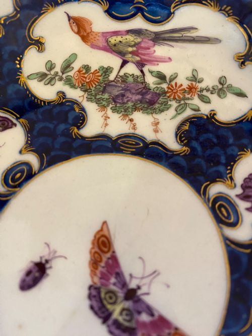 GEORGIAN FIRST PERIOD WORCESTER TEA SAUCER - ADDITIONAL PHOTO 3