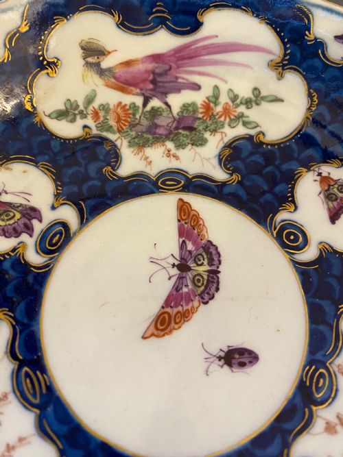 GEORGIAN FIRST PERIOD WORCESTER TEA SAUCER - ADDITIONAL PHOTO 4