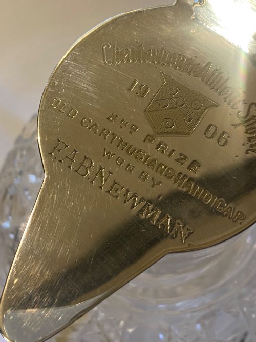ANTIQUE EDWARDIAN CHARTER HOUSE SCHOOL PRIZECLARET JUG BY MAPPIN AND WEBB - ADDITIONAL PHOTO 1