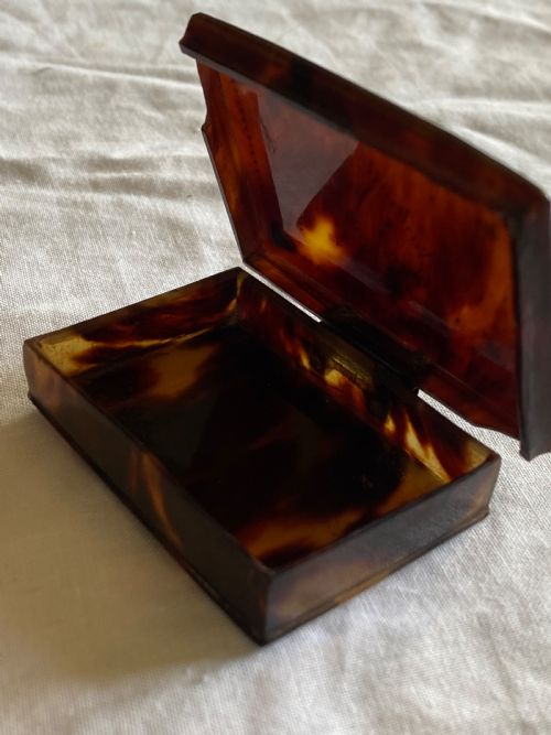 Antique Georgian Tortoise Shell Keepsake Box