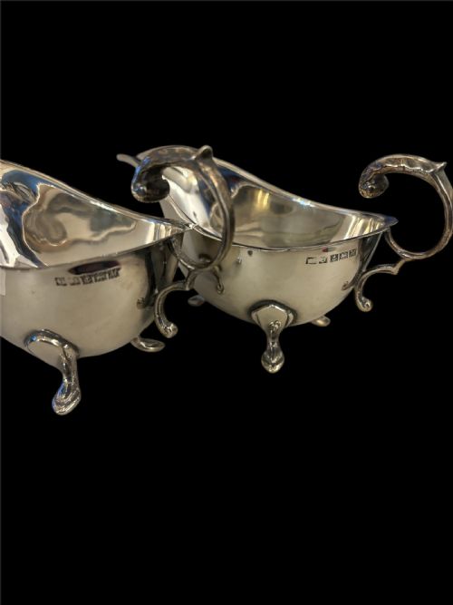 MATCHING PAIR OF SILVER SAUCEBOATS - ADDITIONAL PHOTO 2