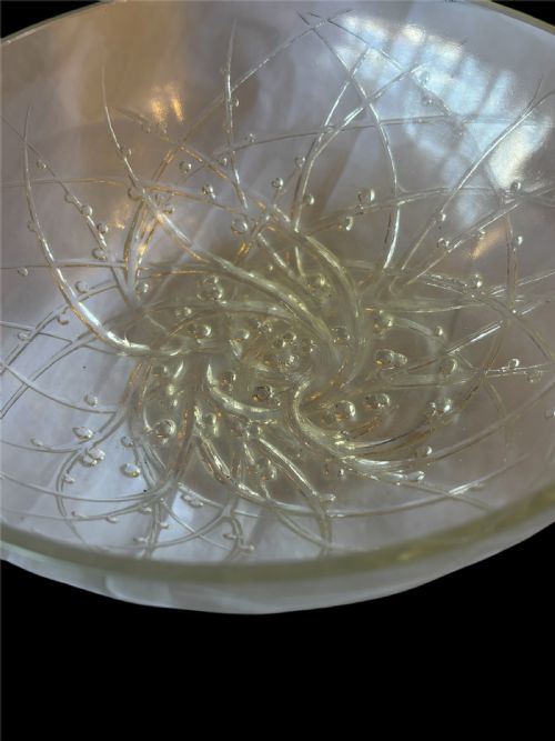 LARGE OPALESCENT BOWL BY RENE LALIQUE - ADDITIONAL PHOTO 2