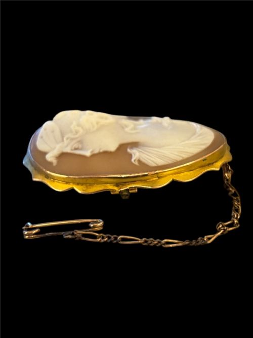 ANTIQUE CAMEO BROOCH OF HERMES MERCURY - ADDITIONAL PHOTO 4