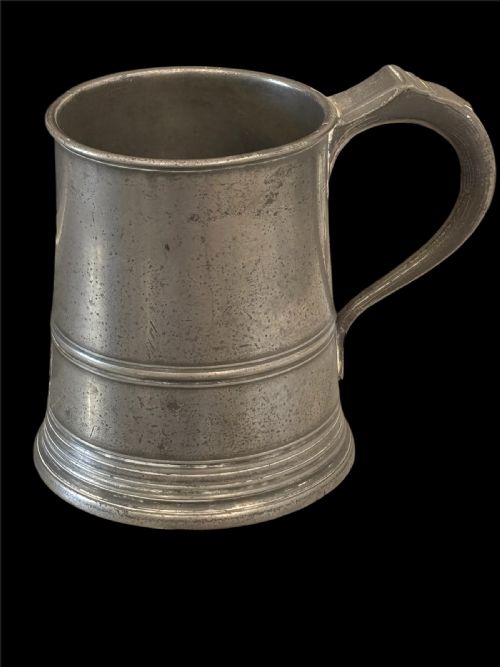 GEORGIAN PEWTER TANKARD