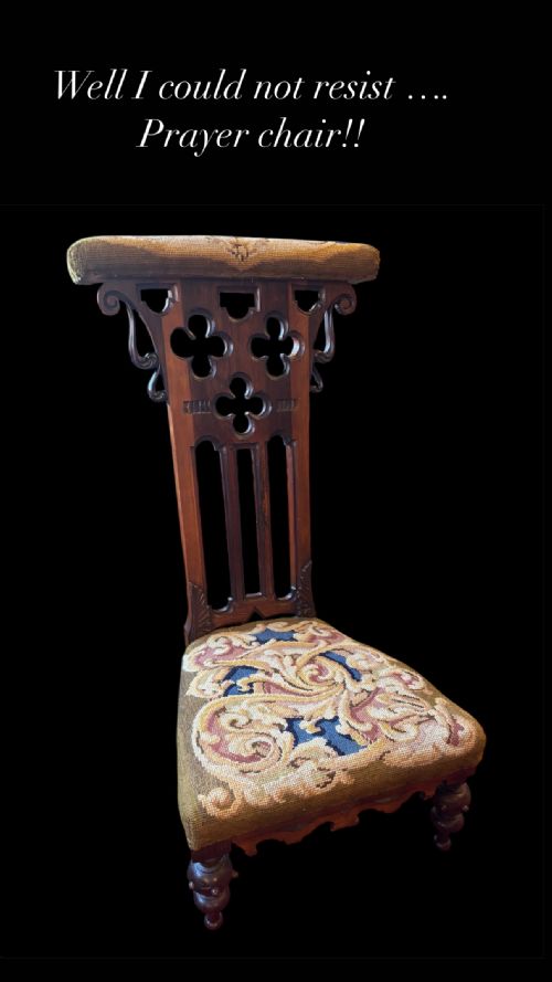 ANTIQUE PRIE DIEU CHAIR - ADDITIONAL PHOTO 7