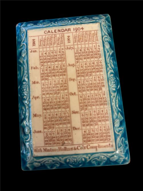 ANTIQUE MINTON HOLLINS TILE CALENDARS1901 AND 1904 - ADDITIONAL PHOTO 1
