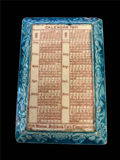 ANTIQUE MINTON HOLLINS TILE CALENDARS1901 AND 1904 - ADDITIONAL PHOTO 2
