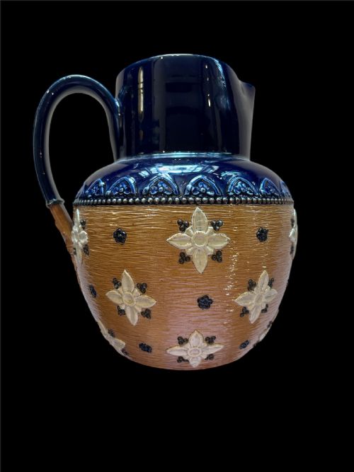 TWO ANTIQUE JUGS MAJOLICA AND DOULTON - ADDITIONAL PHOTO 4