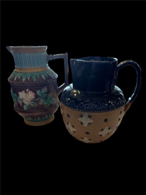 TWO ANTIQUE JUGS MAJOLICA AND DOULTON - ADDITIONAL PHOTO 8