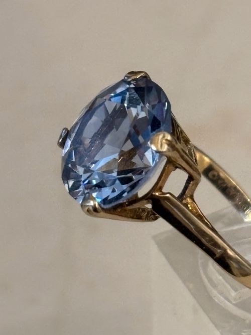VINTAGE TOPAZ COCKTAIL RING - ADDITIONAL PHOTO 5