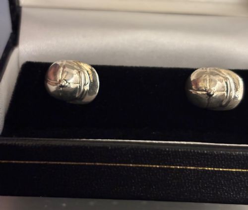SUPERB SILVER RACING CUFFLINKS - ADDITIONAL PHOTO 1