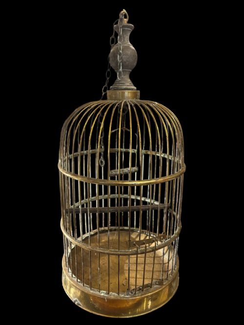 LARGE VICTORIAN BRASS BIRD CAGE - ADDITIONAL PHOTO 5