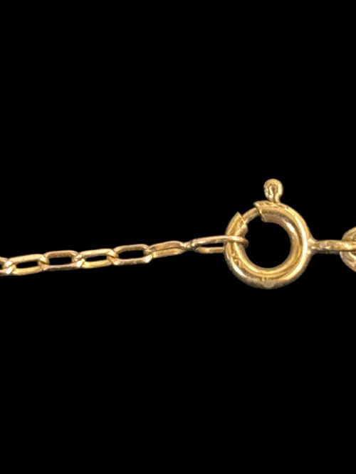 MID CENTURY GOLD HEART PENDANT NECKLACE - ADDITIONAL PHOTO 3