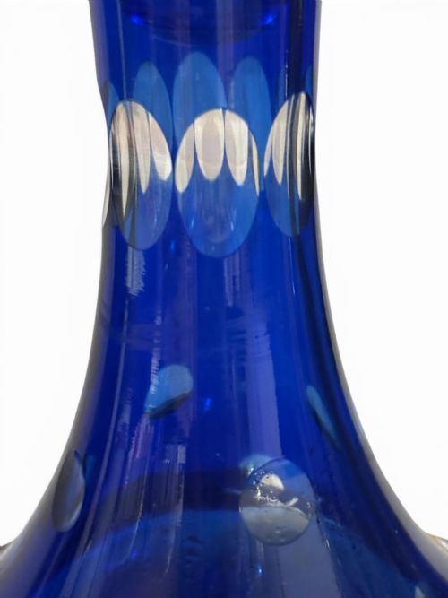 BOHEMIAN COBALT CRYSTAL DECANTER - ADDITIONAL PHOTO 2