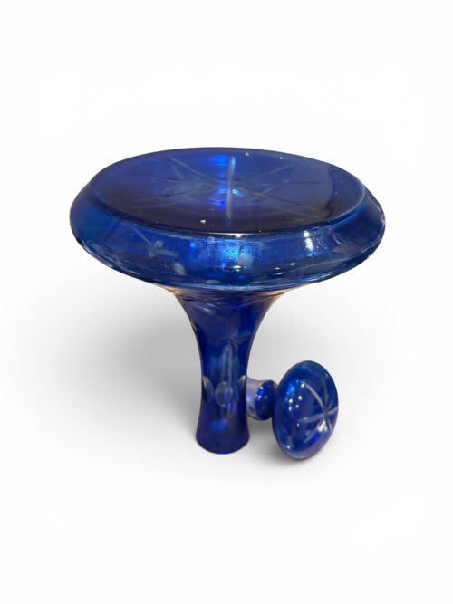 BOHEMIAN COBALT CRYSTAL DECANTER - ADDITIONAL PHOTO 5