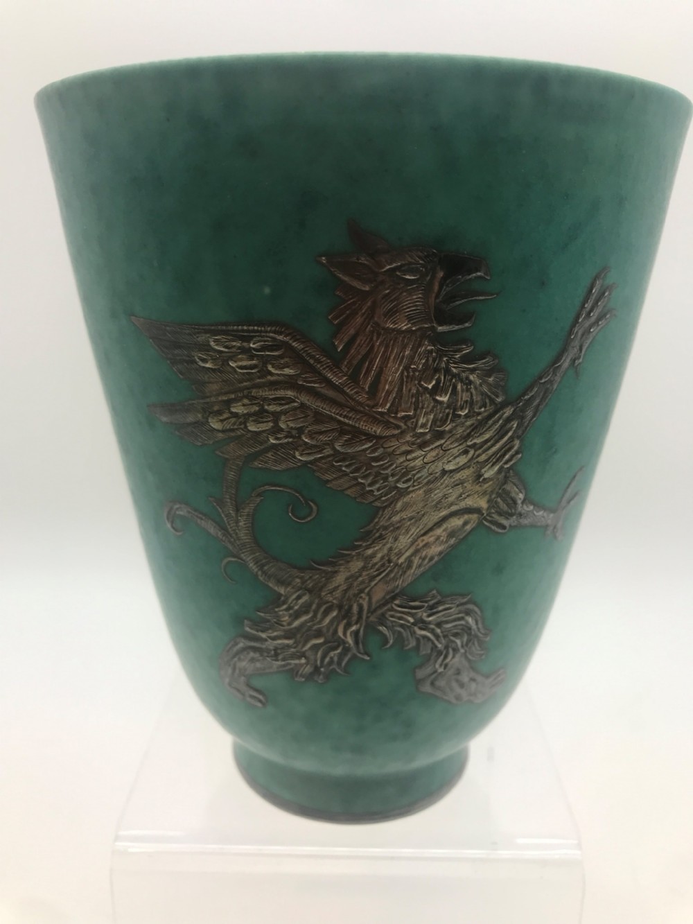 1920/1930's SWEDISH CERAMICS: Gustavsberg Argenta vase BY Wilhelm Kage