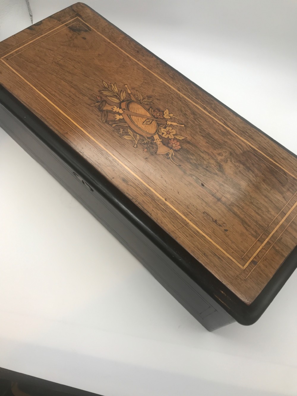 Antique Swiss cylinder musical box  View V