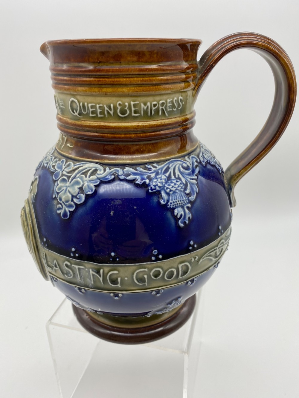 Doulton Lambeth royal  Diamond jubilee commemorative Jug 