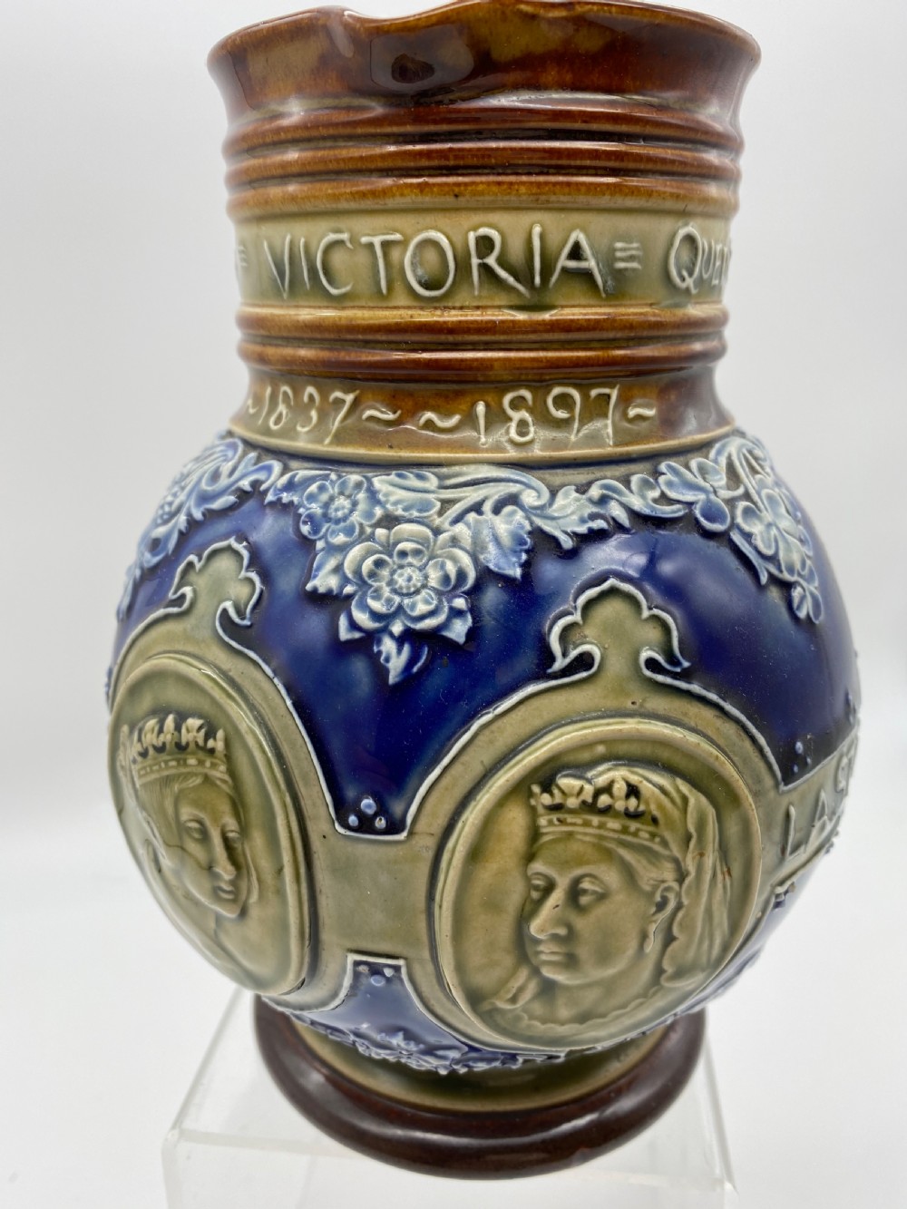 Doulton Lambeth royal  Diamond jubilee commemorative Jug  View II