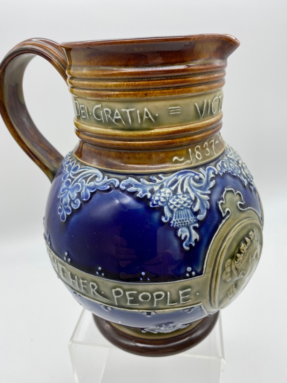 Doulton Lambeth royal  Diamond jubilee commemorative Jug  View III